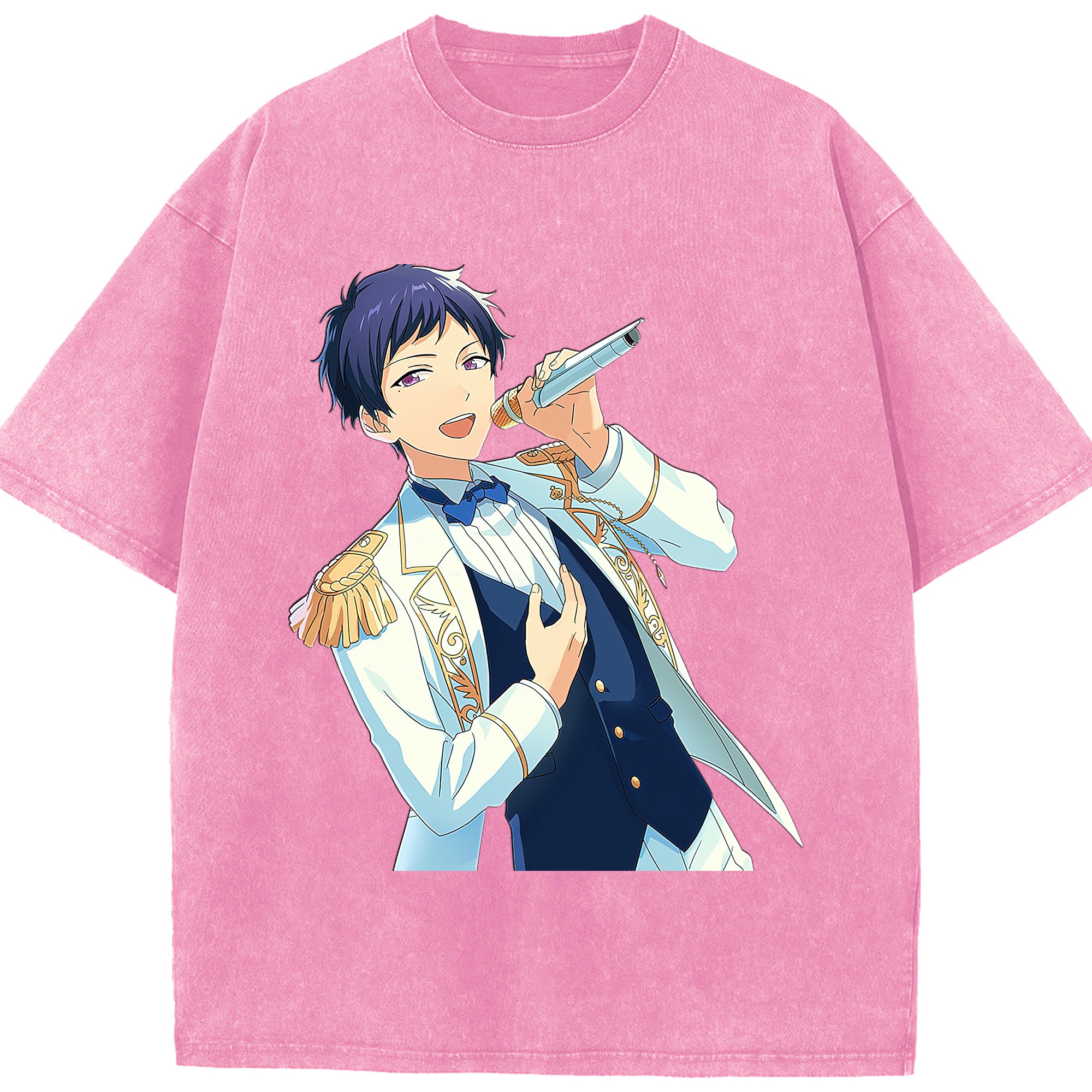 （画像用） あんさんぶるスターズ! Ensemble Stars 綿100% ヴィンテージ風 半袖Tシャツ（フロントプリント）